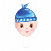 BABY BOY BOBBLE HEAD ACRYLIC CAKE TOPPER: 2 STYLE OPTIONS
