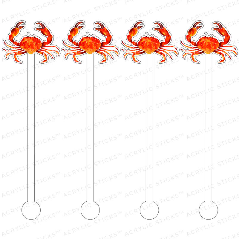 MR. KING CRAB ACRYLIC STIR STICKS