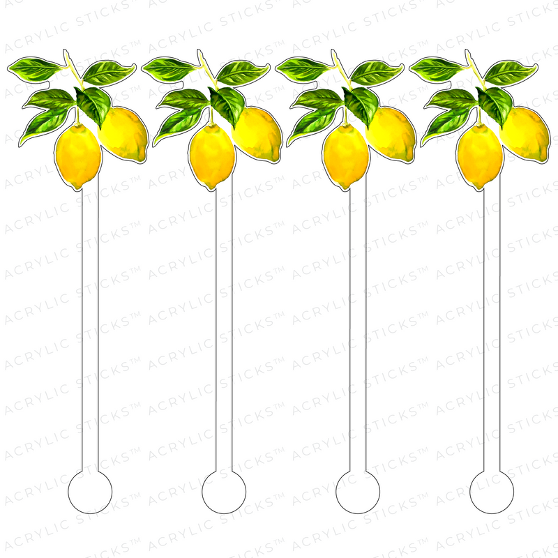 LEMONS ACRYLIC STIR STICKS