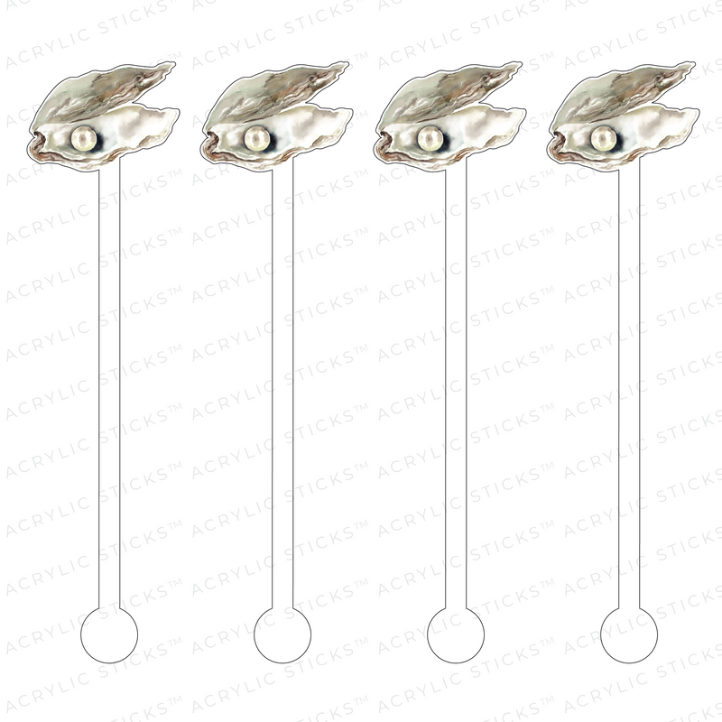PEARLED OYSTER ACRYLIC STIR STICKS