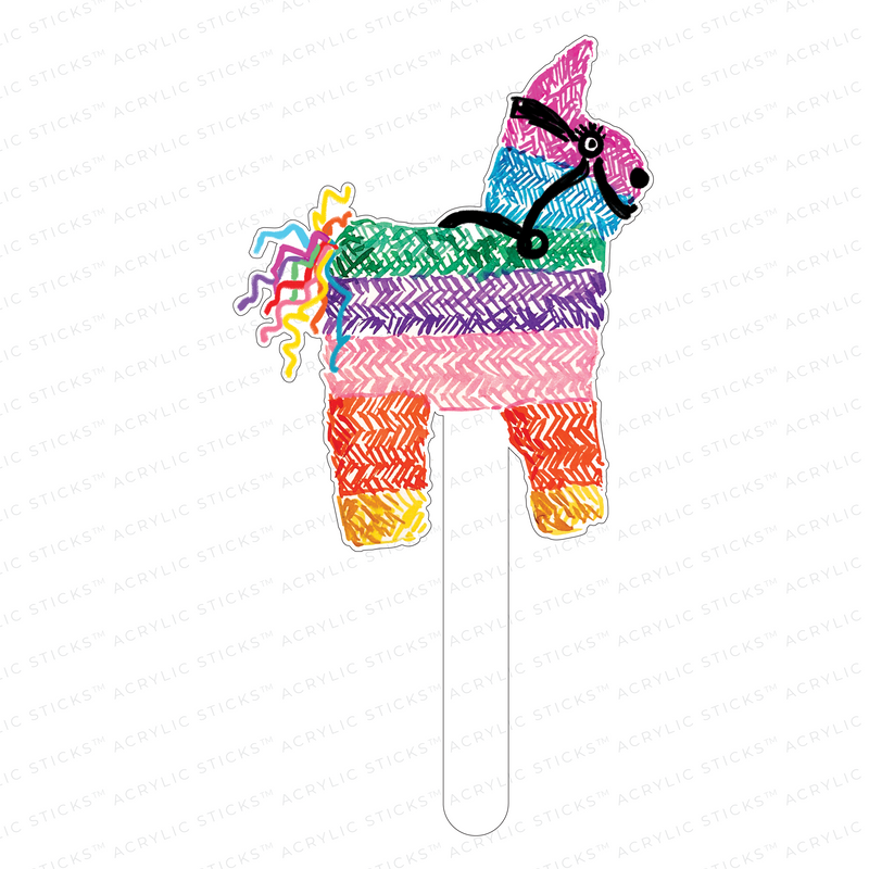 PLAYFUL PINATA ACRYLIC CAKE TOPPER
