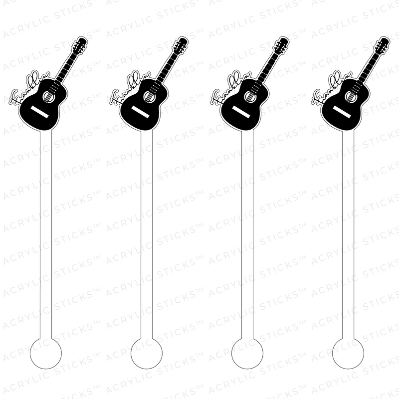 FRANKLIN TN GUITAR ACRYLIC STIR STICKS