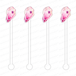 PINK OYSTER ACRYLIC STIR STICKS