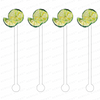 LIME WHEEL & WEDGE ACRYLIC STIR STICKS