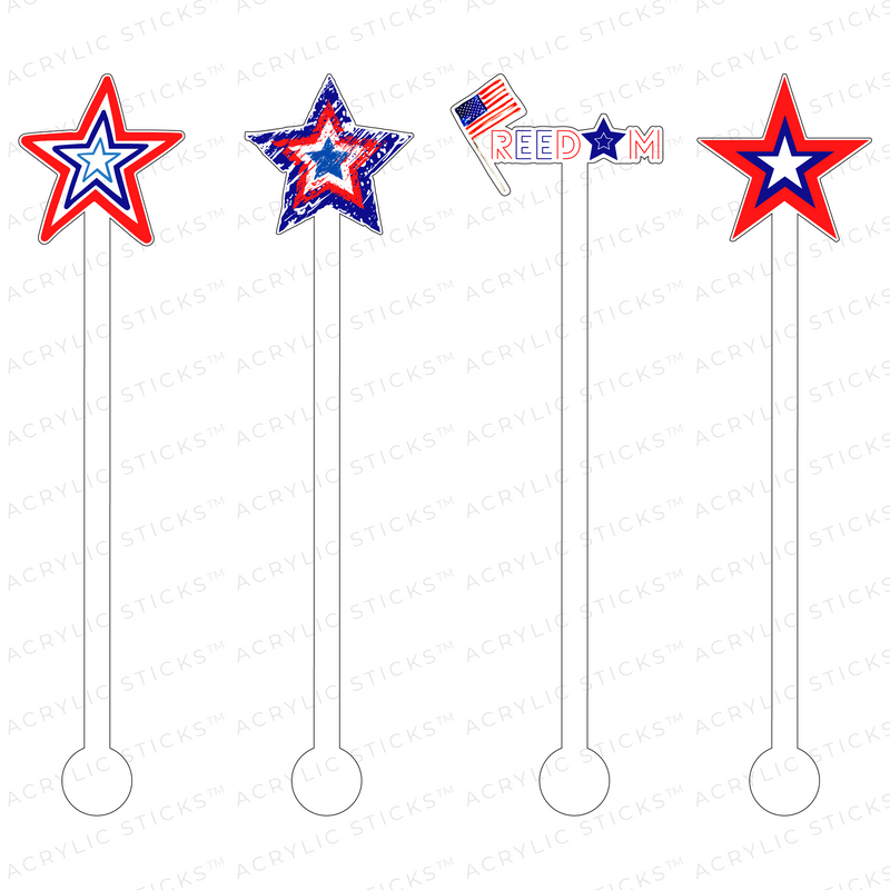 FREEDOM ACRYLIC STIR STICKS COMBO