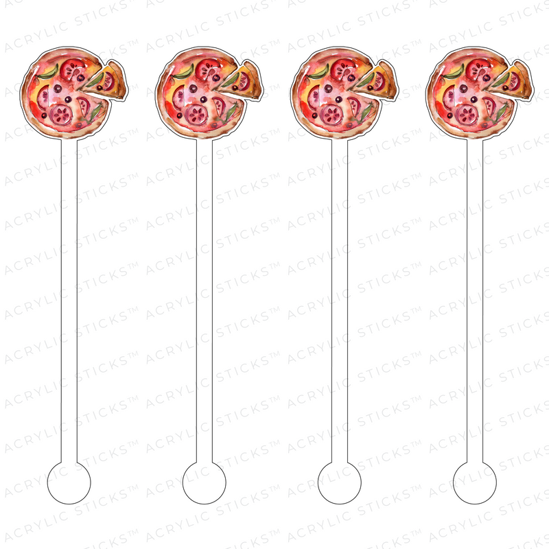 MARGHERITA PIZZA ACRYLIC STIR STICKS