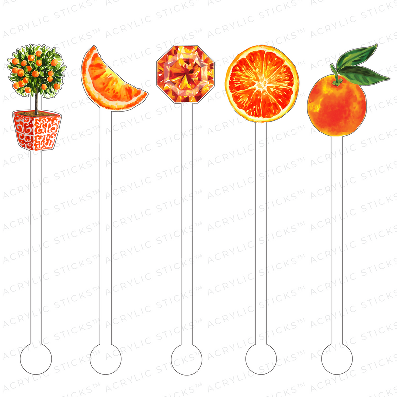ORANGE O' HOLIC ACRYLIC STIR STICKS COMBO