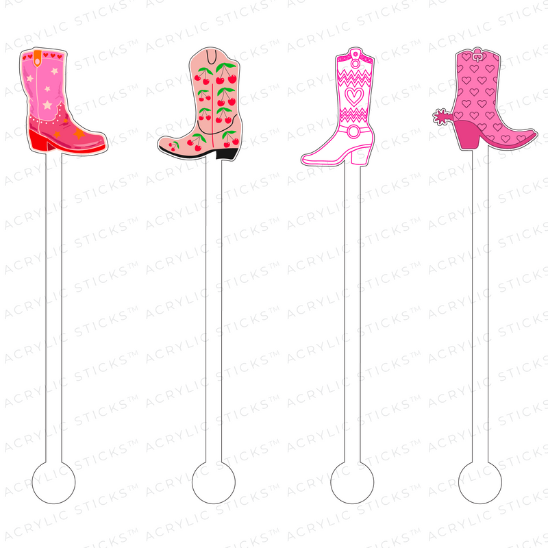 HEY COWGIRL! ACRYLIC STIR STICKS COMBO