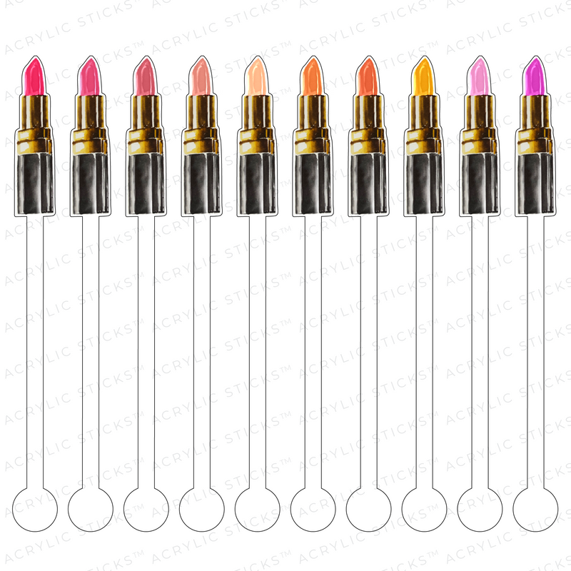 LOVER OF LIPSTICK ACRYLIC STIR STICKS COMBO