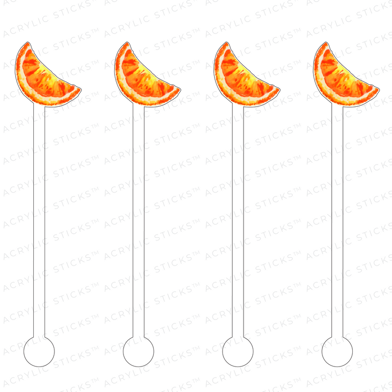 ORANGE SLICE ACRYLIC STIR STICKS
