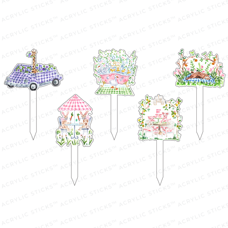 AS X EVELYN HENSON BABY GIRL MILESTONE ACRYLIC PARTY PIK STICKS COMBO