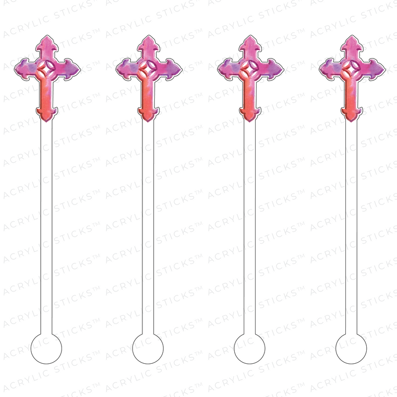 CELTIC CROSS ACRYLIC STIR STICKS
