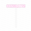 CONGRATS OUTLINE ACRYLIC CAKE TOPPER