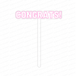 CONGRATS OUTLINE ACRYLIC CAKE TOPPER