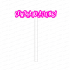 CONGRATULATIONS HOT PINK ACRYLIC CAKE TOPPER