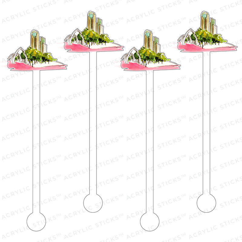 KLYDE WARREN PARK ACRYLIC STIR STICKS