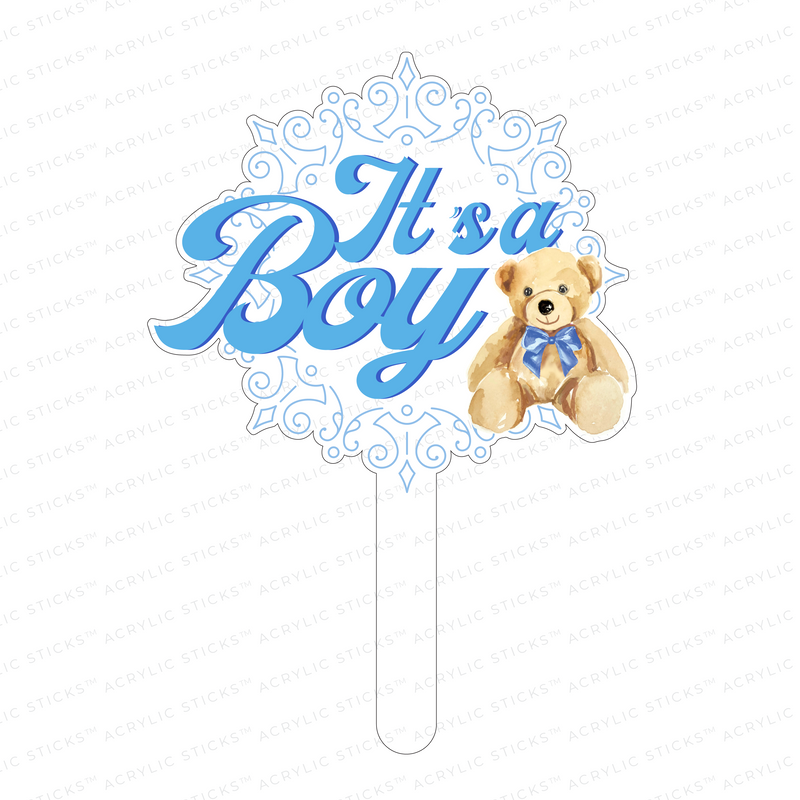 IT'S A BOY ACRYLIC CAKE TOPPER