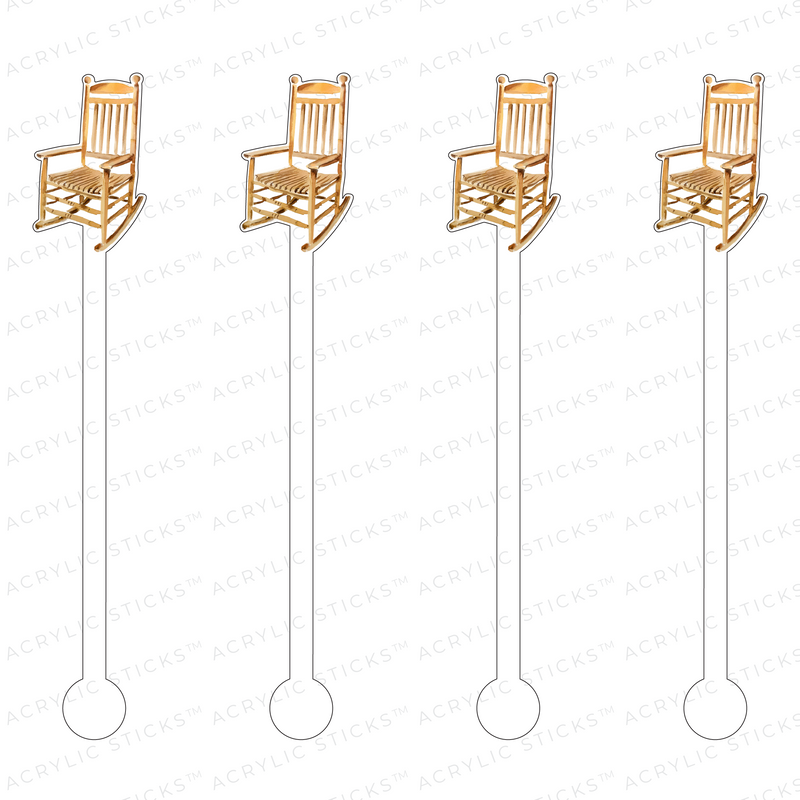 ROCKING CHAIR ACRYLIC STIR STICKS
