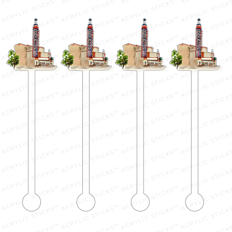 LAKEWOOD THEATER ACRYLIC STIR STICKS