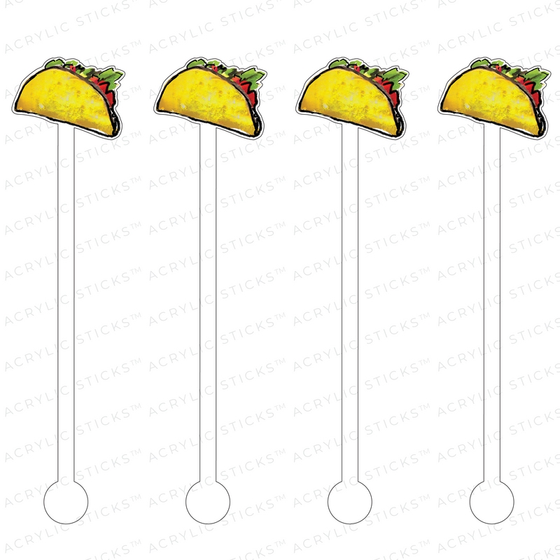 PARTY TACO ACRYLIC STIR STICKS