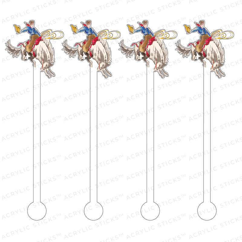 LET'S RODEO ACRYLIC STIR STICKS