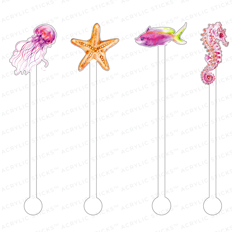 SEA LIFE ACRYLIC STIR STICKS COMBO