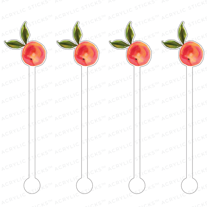 PEACH ACRYLIC STIR STICKS
