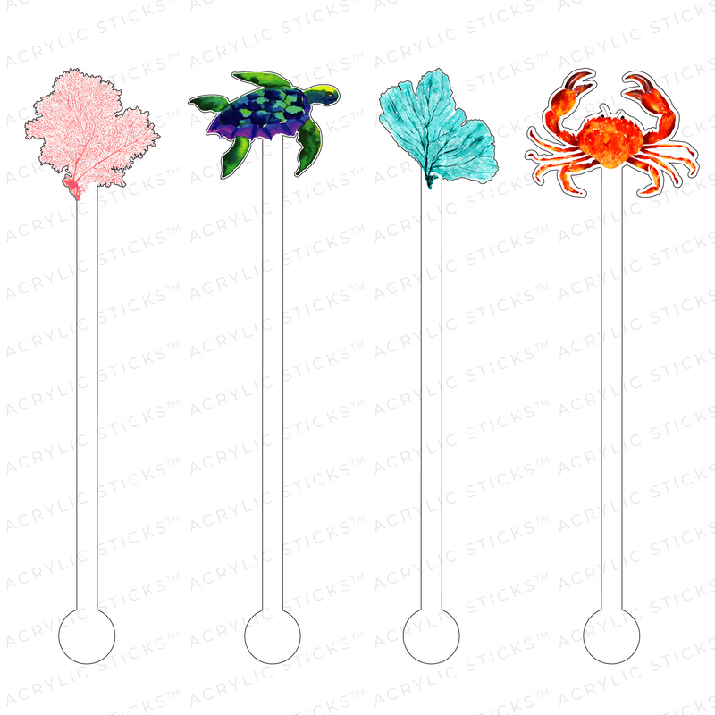SEA WONDERS ACRYLIC STIR STICKS COMBO