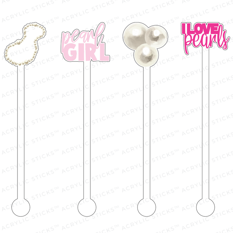 PEARL GIRL ACRYLIC STIR STICKS COMBO