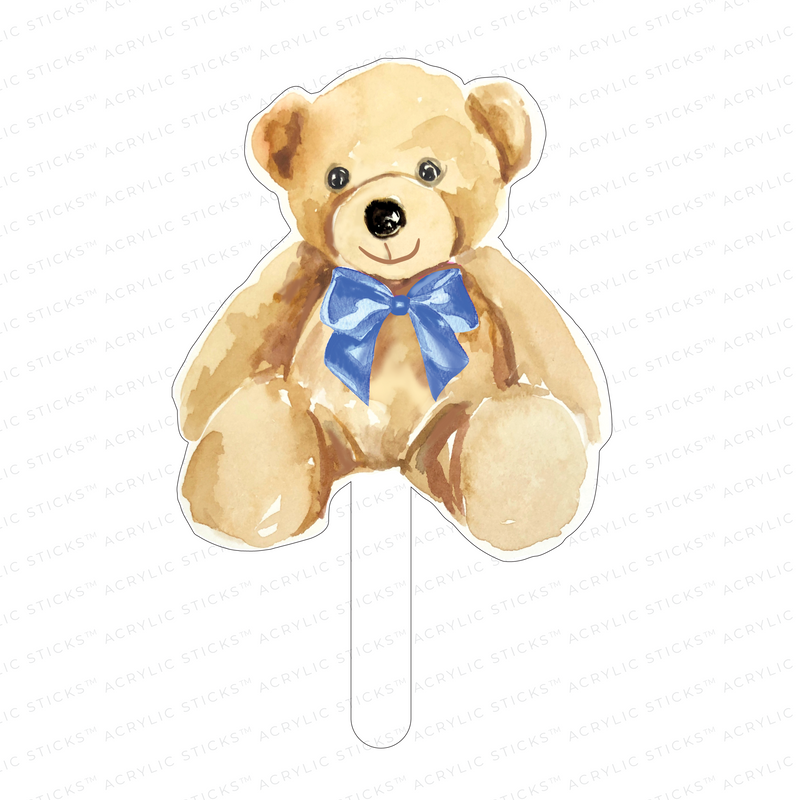 IT'S A BOY TEDDY BEAR ACRYLIC CAKE TOPPER