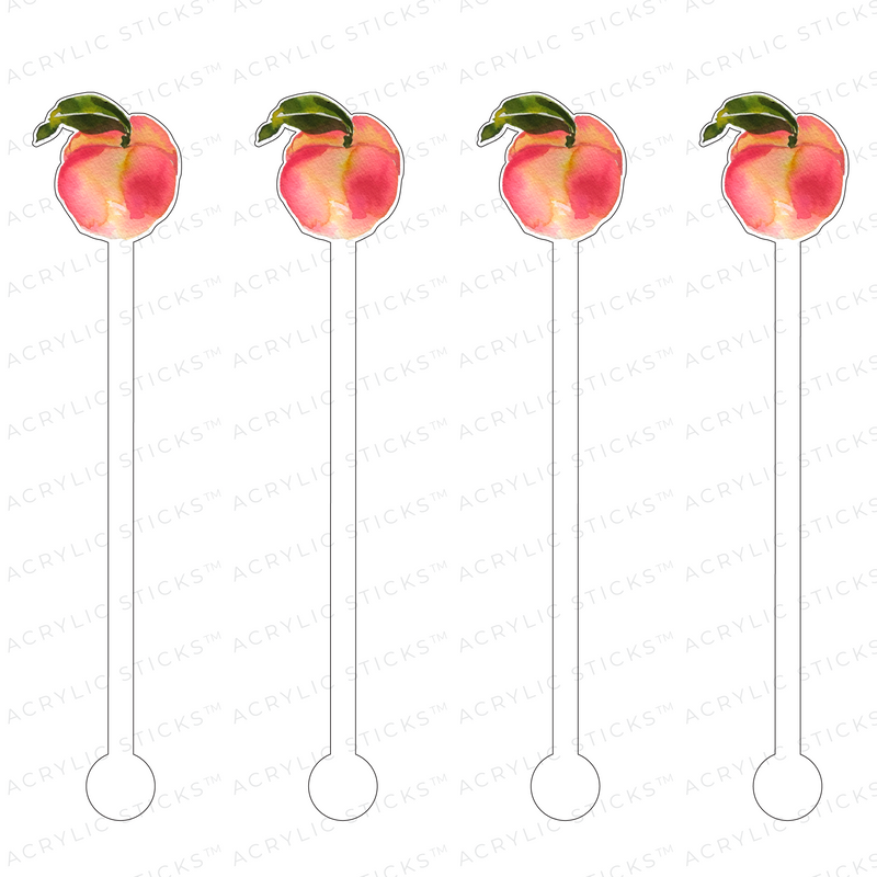 PLUMP PEACH ACRYLIC STIR STICKS