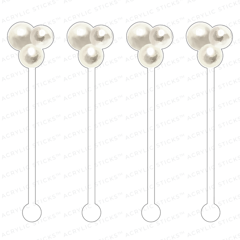 PEARL CLUSTER ACRYLIC STIR STICKS