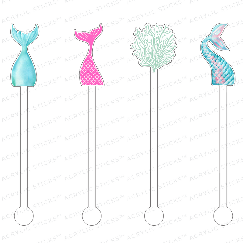 TALES OF A MERMAID ACRYLIC STIR STICKS COMBO