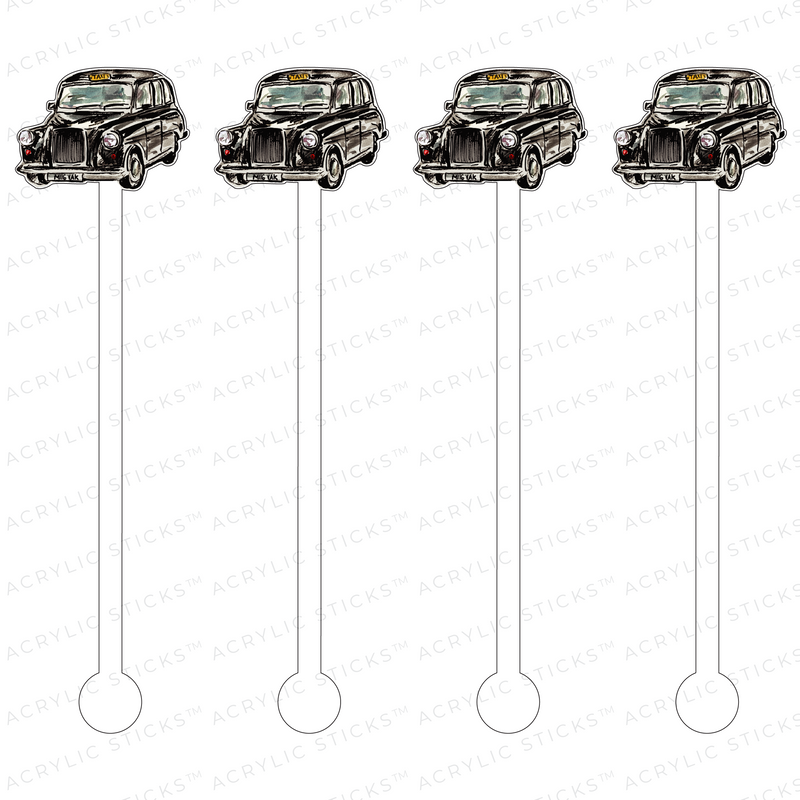 LONDON TAXI CAB ACRYLIC STIR STICKS