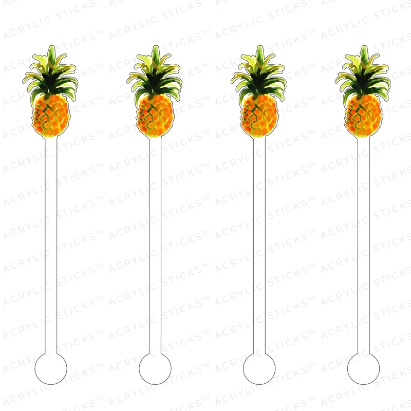 PREPPY PINEAPPLE ACRYLIC STIR STICKS
