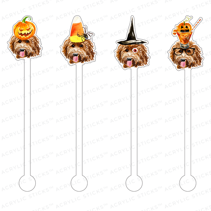 G. DOODLE HALLOWEEN ACRYLIC STIR STICKS COMBO