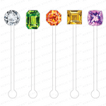 GEMSTONES ACRYLIC STIR STICKS COMBO
