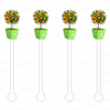 POTTED ORANGE TOPIARY ACRYLIC STIR STICKS