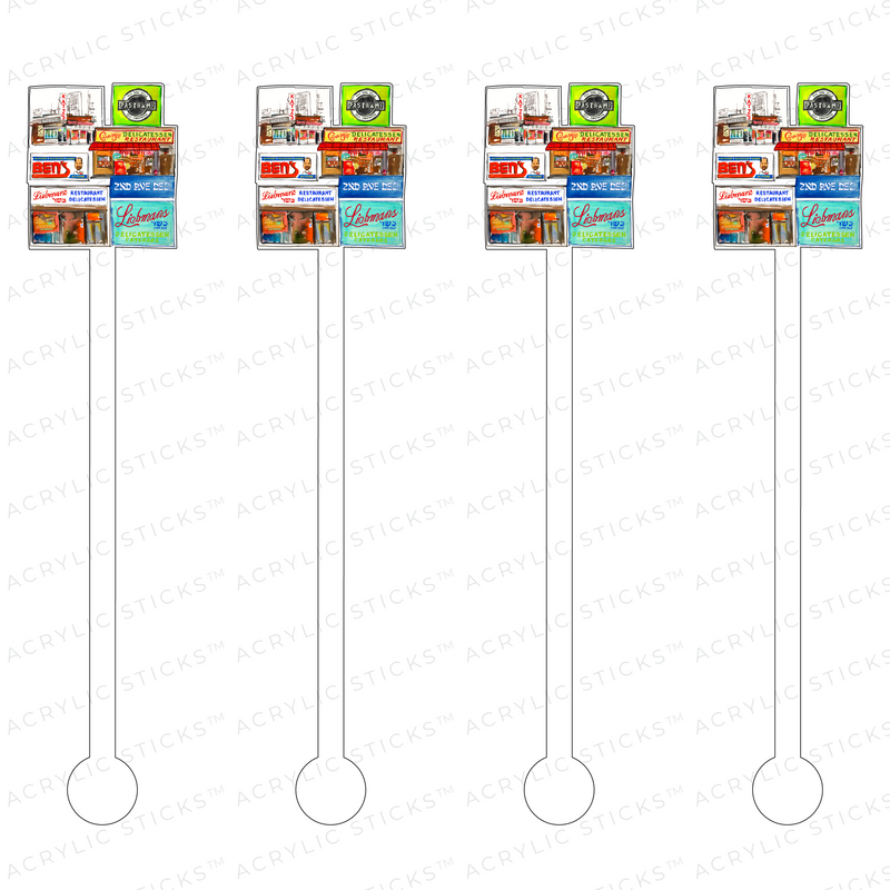 NEW YORK KOSHER DELI'S ACRYLIC STIR STICKS