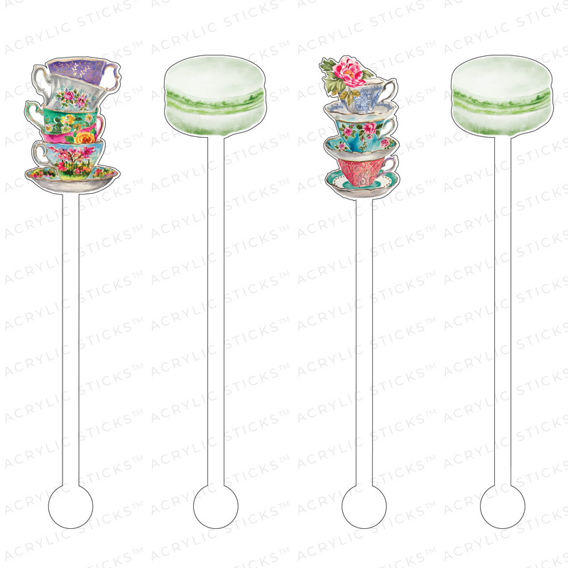 TEA TIME ACRYLIC STIR STICKS COMBO