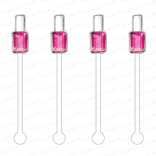 PINK NAIL POLISH ACRYLIC STIR STICKS
