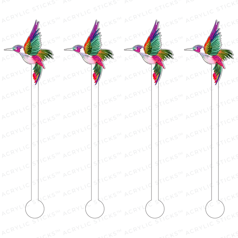 HUMMINGBIRD ACRYLIC STIR STICKS