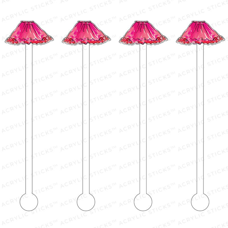 PINK TUTU ACRYLIC STIR STICKS
