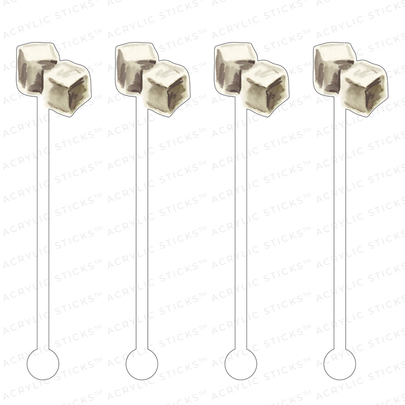 SUGAR CUBES ACRYLIC STIR STICKS