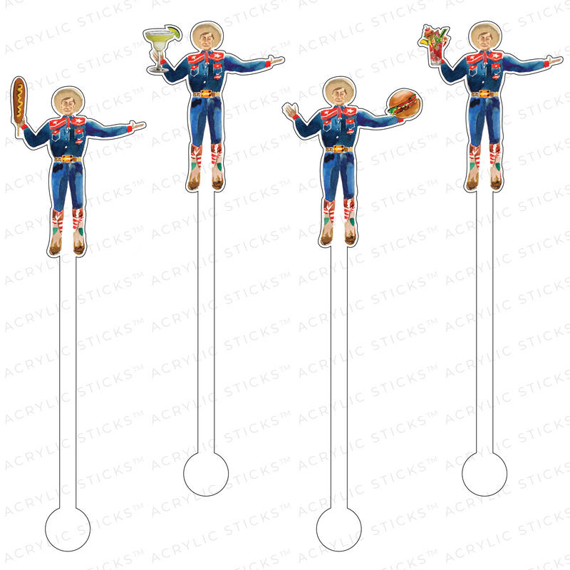 BIG TEX LIKES TO INDLUGE ACRYLIC STIR STICKS COMBO