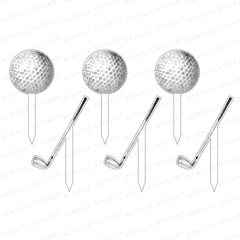 LET'S GOLF ACRYLIC PARTY PIK STICKS COMBO