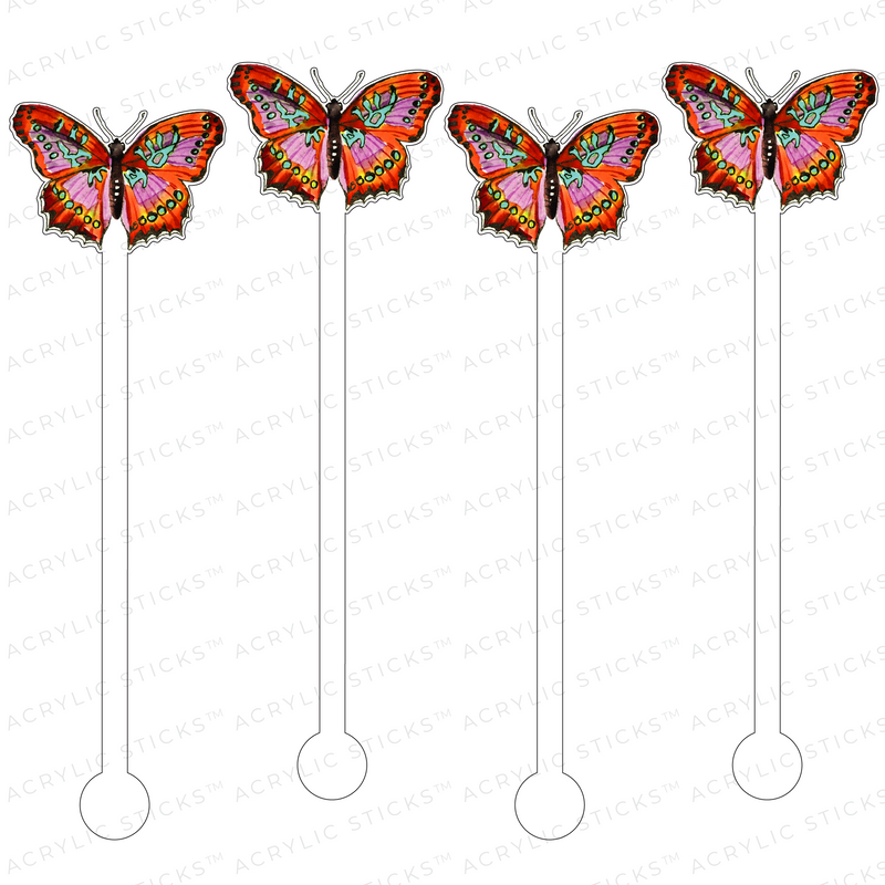 LE CHIC BUTTERFLY ACRYLIC STIR STICKS