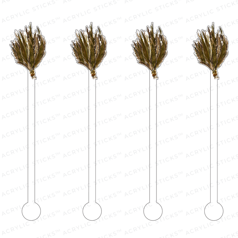 TOBACCO LEAVES ACRYLIC STIR STICKS