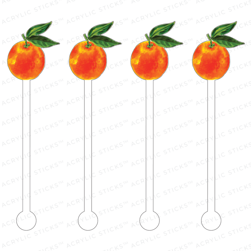 ORANGE ACRYLIC STIR STICKS