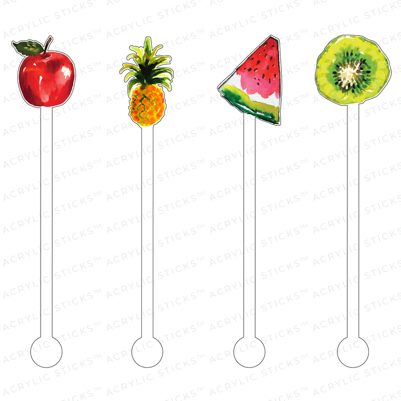 TUTTI FRUTTI ACRYLIC STIR STICKS COMBO